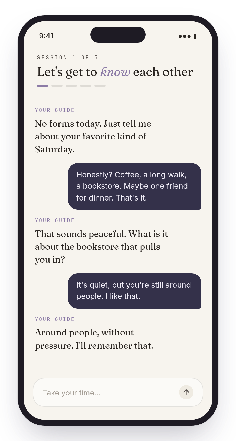 Intro asks about your favorite kind of Saturday and follows up on your answer.